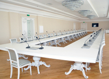 A new building of the “Azerbaijan National Encyclopedia” science center. Baku, Azerbaijan, May 05, 2014 