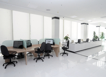 A new building of the Central Library of the Azerbaijan National Academy of Sciences. Baku, Azerbaijan, May 05, 2014