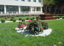A new building of the Central Library of the Azerbaijan National Academy of Sciences. Baku, Azerbaijan, May 05, 2014