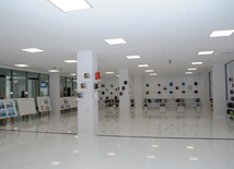 A new building of the Central Library of the Azerbaijan National Academy of Sciences. Baku, Azerbaijan, May 05, 2014