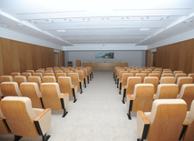 A new building of the Central Library of the Azerbaijan National Academy of Sciences. Baku, Azerbaijan, May 05, 2014