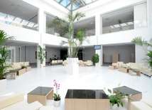 A new building of the Central Library of the Azerbaijan National Academy of Sciences. Baku, Azerbaijan, May 05, 2014