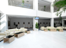 A new building of the Central Library of the Azerbaijan National Academy of Sciences. Baku, Azerbaijan, May 05, 2014