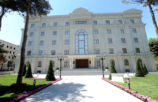A new building of the “Azerbaijan National Encyclopedia” science center. Baku, Azerbaijan, May 05, 2014 