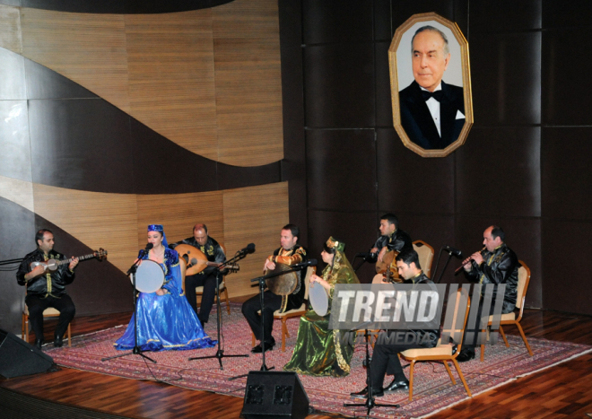 Event dedicated to the 91st anniversary of Azerbaijani national leader Heydar Aliyev held in International Mugham Center in Baku. Baku, Azerbaijan, May 07, 2014