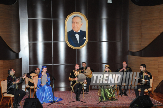 Event dedicated to the 91st anniversary of Azerbaijani national leader Heydar Aliyev held in International Mugham Center in Baku. Baku, Azerbaijan, May 07, 2014