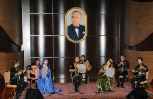 Event dedicated to the 91st anniversary of Azerbaijani national leader Heydar Aliyev held in International Mugham Center in Baku. Baku, Azerbaijan, May 07, 2014