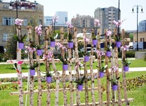 Gül bayramına hazırlaşan "Qış parkı". Bakı, Azərbaycan, 09 may 2014