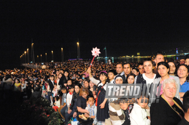 A gala concert and grandios fireworks display held in the National Park. Baku, Azerbaijan, May 10, 2014