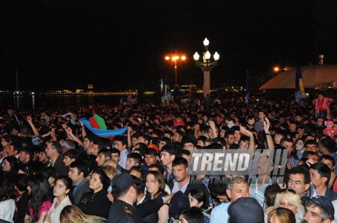 A gala concert and grandios fireworks display held in the National Park. Baku, Azerbaijan, May 10, 2014