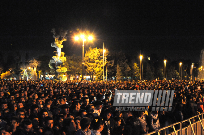 A gala concert and grandios fireworks display held in the National Park. Baku, Azerbaijan, May 10, 2014