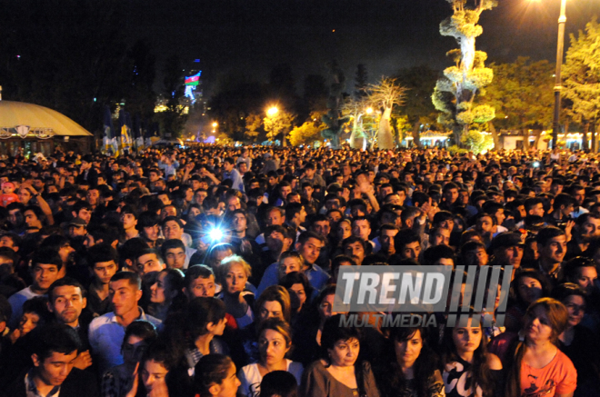 A gala concert and grandios fireworks display held in the National Park. Baku, Azerbaijan, May 10, 2014