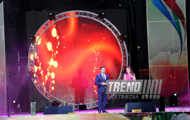 A gala concert and grandios fireworks display held in the National Park. Baku, Azerbaijan, May 10, 2014