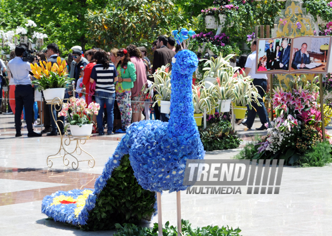 Flower festival in Baku. Baku, Azerbaijan, May 10, 2014