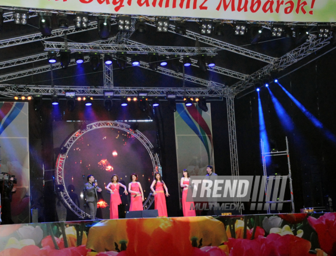 A gala concert and grandios fireworks display held in the National Park. Baku, Azerbaijan, May 10, 2014