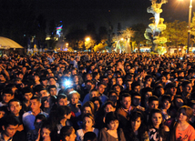 A gala concert and grandios fireworks display held in the National Park. Baku, Azerbaijan, May 10, 2014