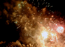 A gala concert and grandios fireworks display held in the National Park. Baku, Azerbaijan, May 10, 2014