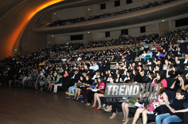 Concert of Alexander Rybak and students of the Gymnasium of Arts. Baku, Azerbaijan, May 15, 2014