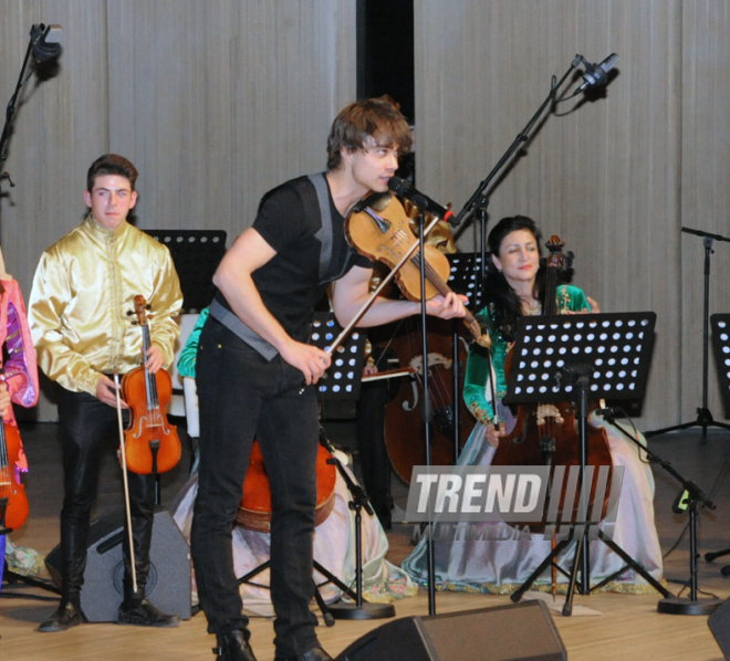 Concert of Alexander Rybak and students of the Gymnasium of Arts. Baku, Azerbaijan, May 15, 2014