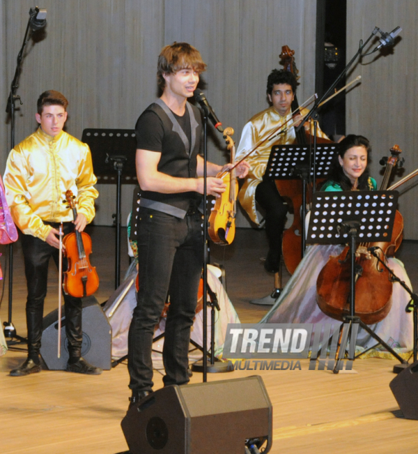 Concert of Alexander Rybak and students of the Gymnasium of Arts. Baku, Azerbaijan, May 15, 2014