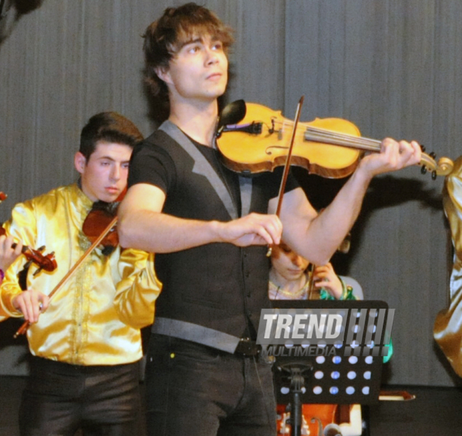 Concert of Alexander Rybak and students of the Gymnasium of Arts. Baku, Azerbaijan, May 15, 2014