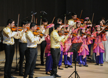 Concert of Alexander Rybak and students of the Gymnasium of Arts. Baku, Azerbaijan, May 15, 2014