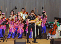 Concert of Alexander Rybak and students of the Gymnasium of Arts. Baku, Azerbaijan, May 15, 2014