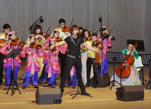 Concert of Alexander Rybak and students of the Gymnasium of Arts. Baku, Azerbaijan, May 15, 2014