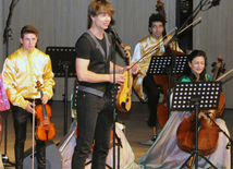 Concert of Alexander Rybak and students of the Gymnasium of Arts. Baku, Azerbaijan, May 15, 2014