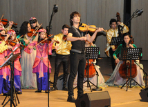 Concert of Alexander Rybak and students of the Gymnasium of Arts. Baku, Azerbaijan, May 15, 2014