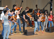 Concert of Alexander Rybak and students of the Gymnasium of Arts. Baku, Azerbaijan, May 15, 2014