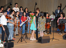 Concert of Alexander Rybak and students of the Gymnasium of Arts. Baku, Azerbaijan, May 15, 2014