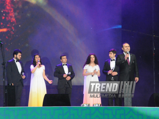 Baku hosts concert and firework celebrations on the occasion of the Day of Republic. Baku, Azerbaijan, May 28, 2014 