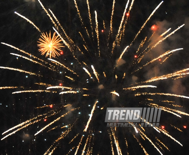 Baku hosts concert and firework celebrations on the occasion of the Day of Republic. Baku, Azerbaijan, May 28, 2014 