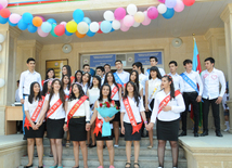 Last bell - a favorite holiday of schoolchildren. Baku, Azerbaijan, May 30, 2014