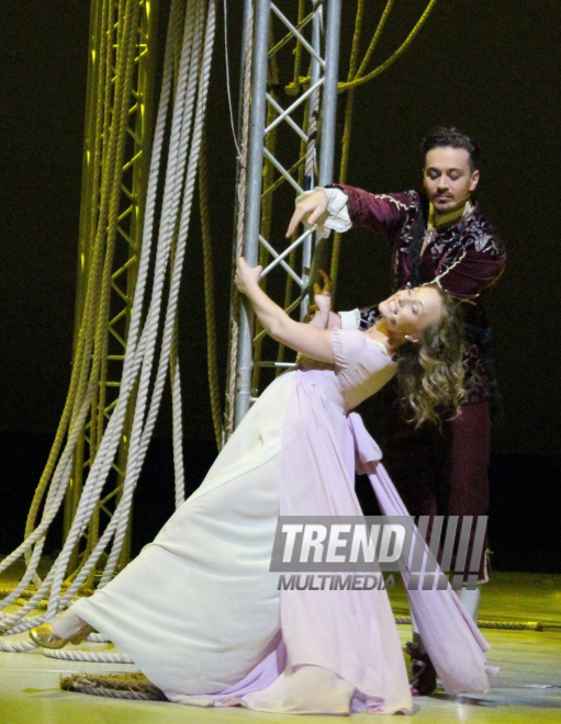 Rock-opera "Juno and Avos". Baku, Azerbaijan, May 31, 2014 