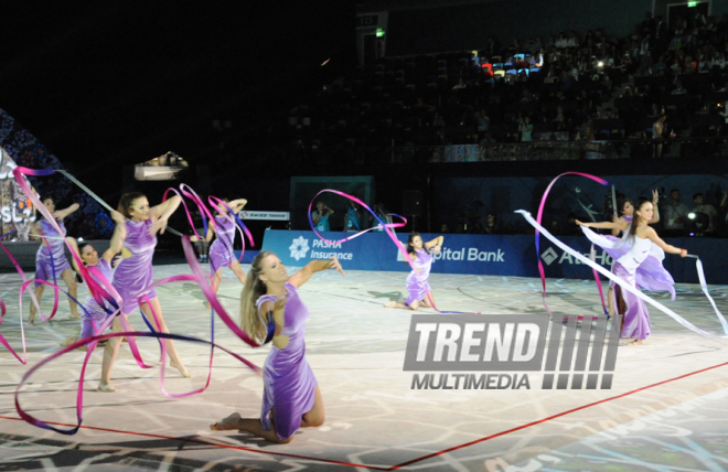 Bədii gimnastika üzrə ХХХ Avropa çempionatının rəsmi açılış mərasimi. Bakı, Azərbaycan, 13 iyun 2014