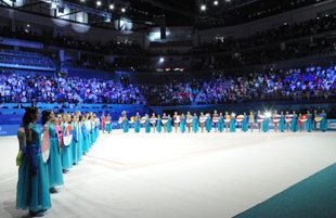 Bədii gimnastika üzrə ХХХ Avropa çempionatının rəsmi açılış mərasimi. Bakı, Azərbaycan, 13 iyun 2014