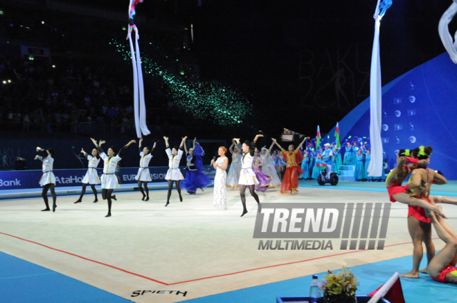 Bədii gimnastika üzrə 30-cu Avropa çempionatının bağlanış mərasimi. Bakı, Azərbaycan, 15 iyun 2014