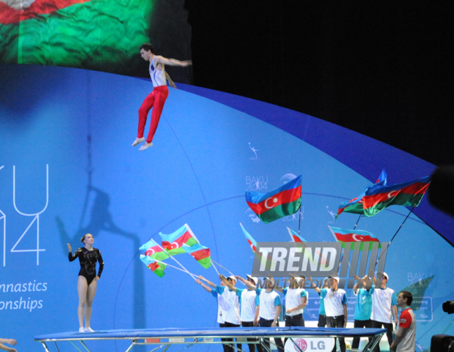 Bədii gimnastika üzrə 30-cu Avropa çempionatının bağlanış mərasimi. Bakı, Azərbaycan, 15 iyun 2014