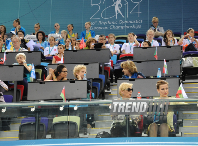 Azərbaycan gimnastı Jalə Piriyeva halqa ilə fərdi yarışda ikinci yeri tutub. Bakı, Azərbaycan, 15 iyun 2014