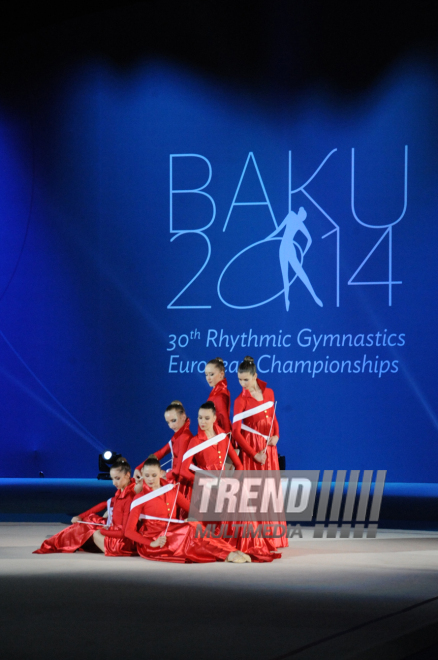 Bədii gimnastika üzrə 30-cu Avropa çempionatının bağlanış mərasimi. Bakı, Azərbaycan, 15 iyun 2014