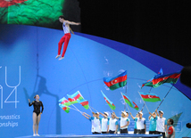 Bədii gimnastika üzrə 30-cu Avropa çempionatının bağlanış mərasimi. Bakı, Azərbaycan, 15 iyun 2014