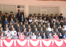 A solemn ceremony of graduates of special educational institutions of the Heydar Aliyev Higher Military School. Baku, Azerbaijan, June 24, 2014