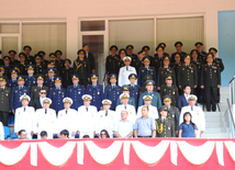 A solemn ceremony of graduates of special educational institutions of the Heydar Aliyev Higher Military School. Baku, Azerbaijan, June 24, 2014