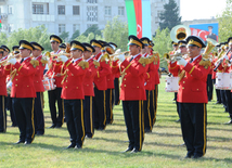 A solemn ceremony of graduates of special educational institutions of the Heydar Aliyev Higher Military School. Baku, Azerbaijan, June 24, 2014