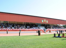 A solemn ceremony of graduates of special educational institutions of the Heydar Aliyev Higher Military School. Baku, Azerbaijan, June 24, 2014