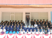 A solemn ceremony of graduates of special educational institutions of the Heydar Aliyev Higher Military School. Baku, Azerbaijan, June 24, 2014