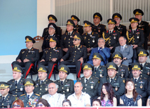 A solemn ceremony of graduates of special educational institutions of the Heydar Aliyev Higher Military School. Baku, Azerbaijan, June 24, 2014