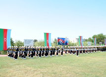 A solemn ceremony of graduates of special educational institutions of the Heydar Aliyev Higher Military School. Baku, Azerbaijan, June 24, 2014